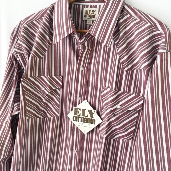 Ely Cattleman Western Tall Man Shirt 18 x 36 Tall - Picture 2 of 8